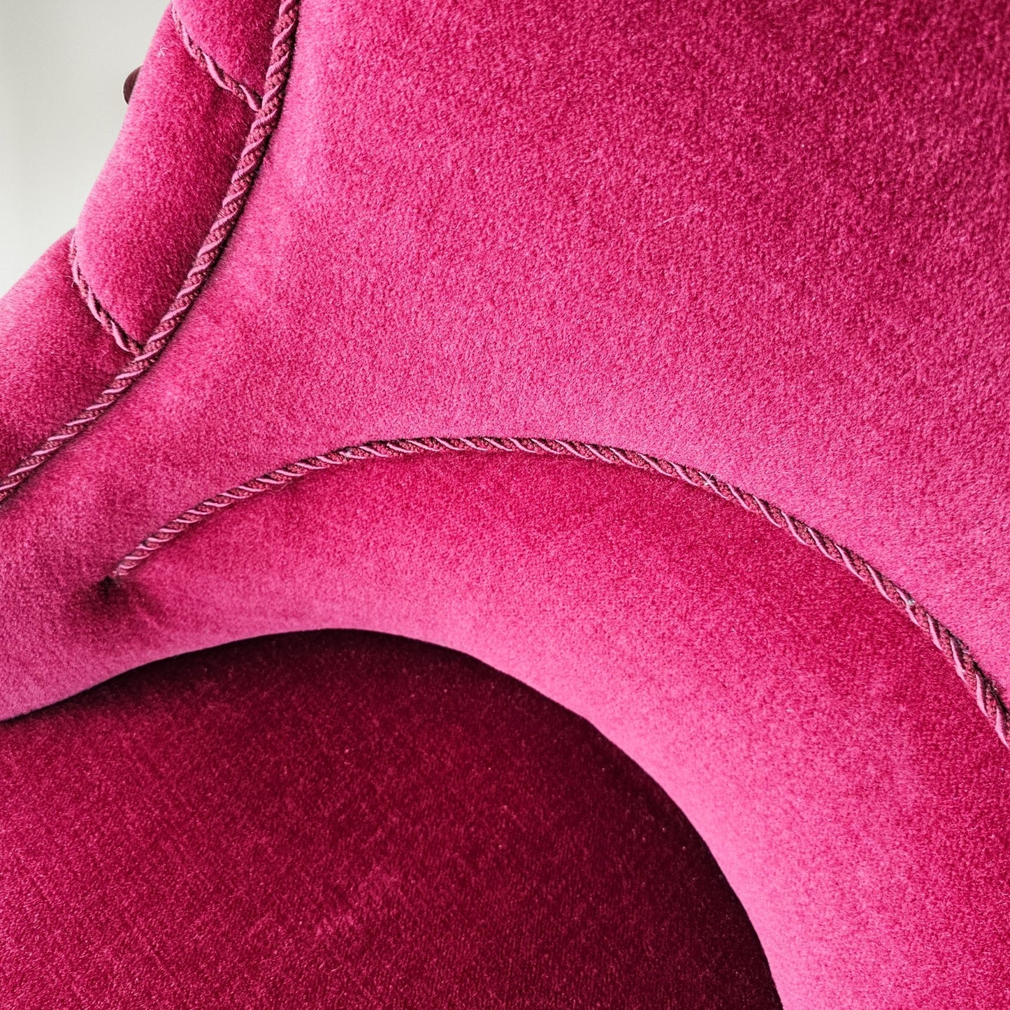 1920s Swedish Grace Emma Slipper Chair in Red Velvet
