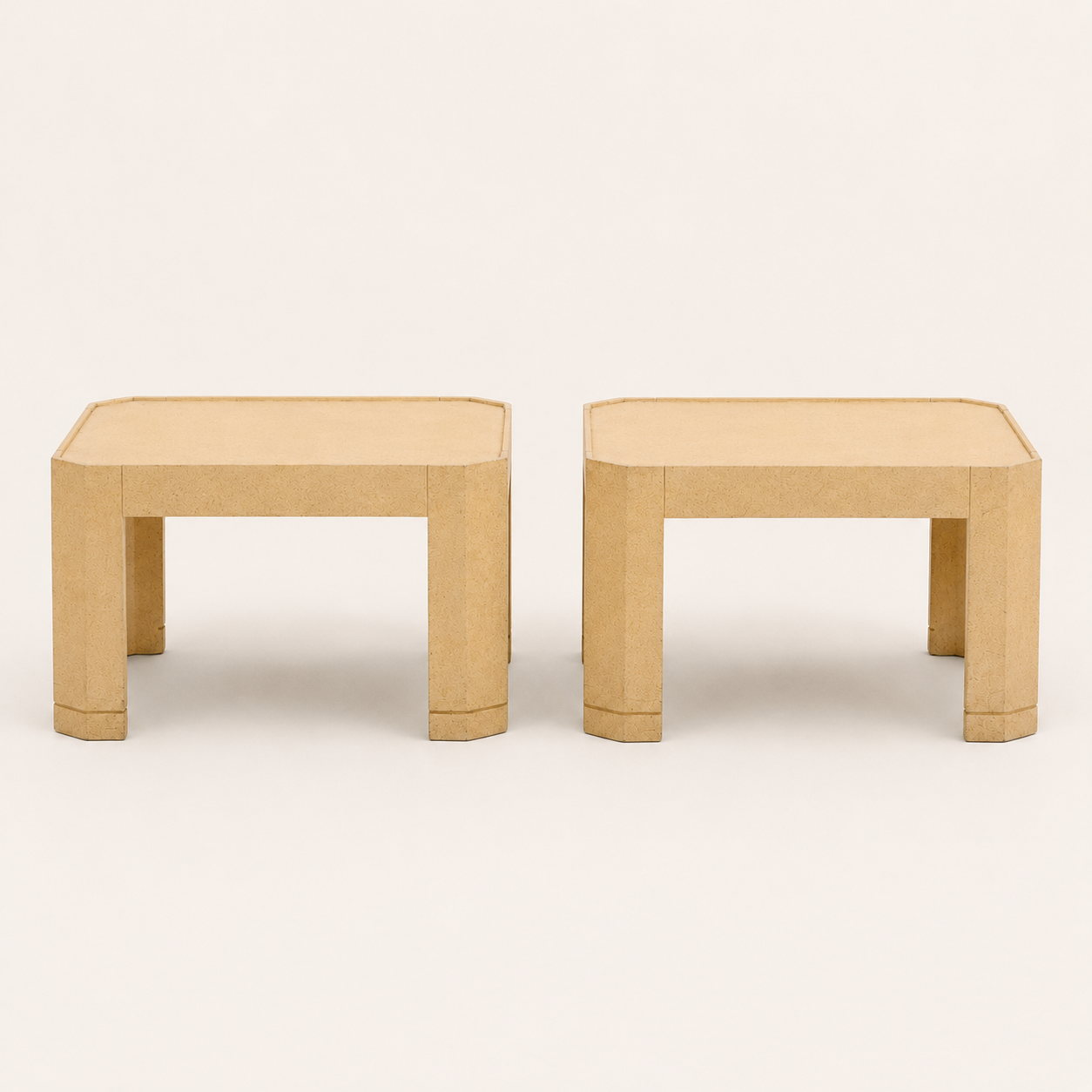 Pair of Vintage End Tables in the Style of Karl Springer