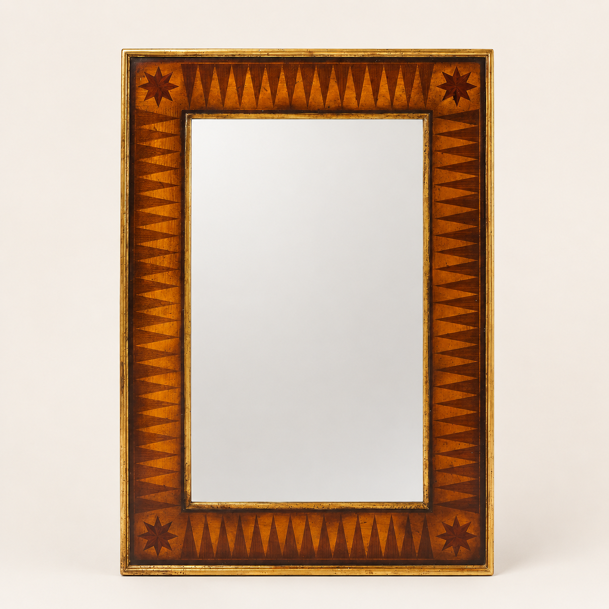Mid-Century Regency Style Mahogany and Parcel-Gilt Wall Mirror