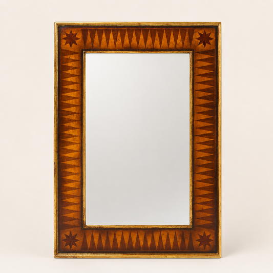 Mid-Century Regency Style Mahogany and Parcel-Gilt Wall Mirror