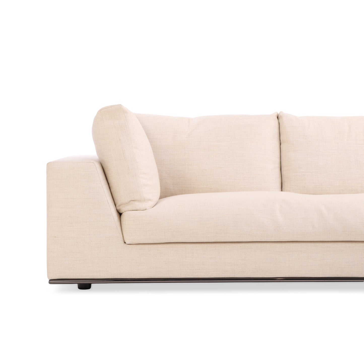 Minotti Hamilton 3-Piece Sectional on Chrome Base