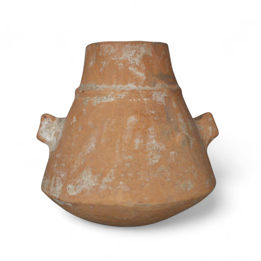 Mesopotamian Terracotta Vessel with Twin Pierced Handles