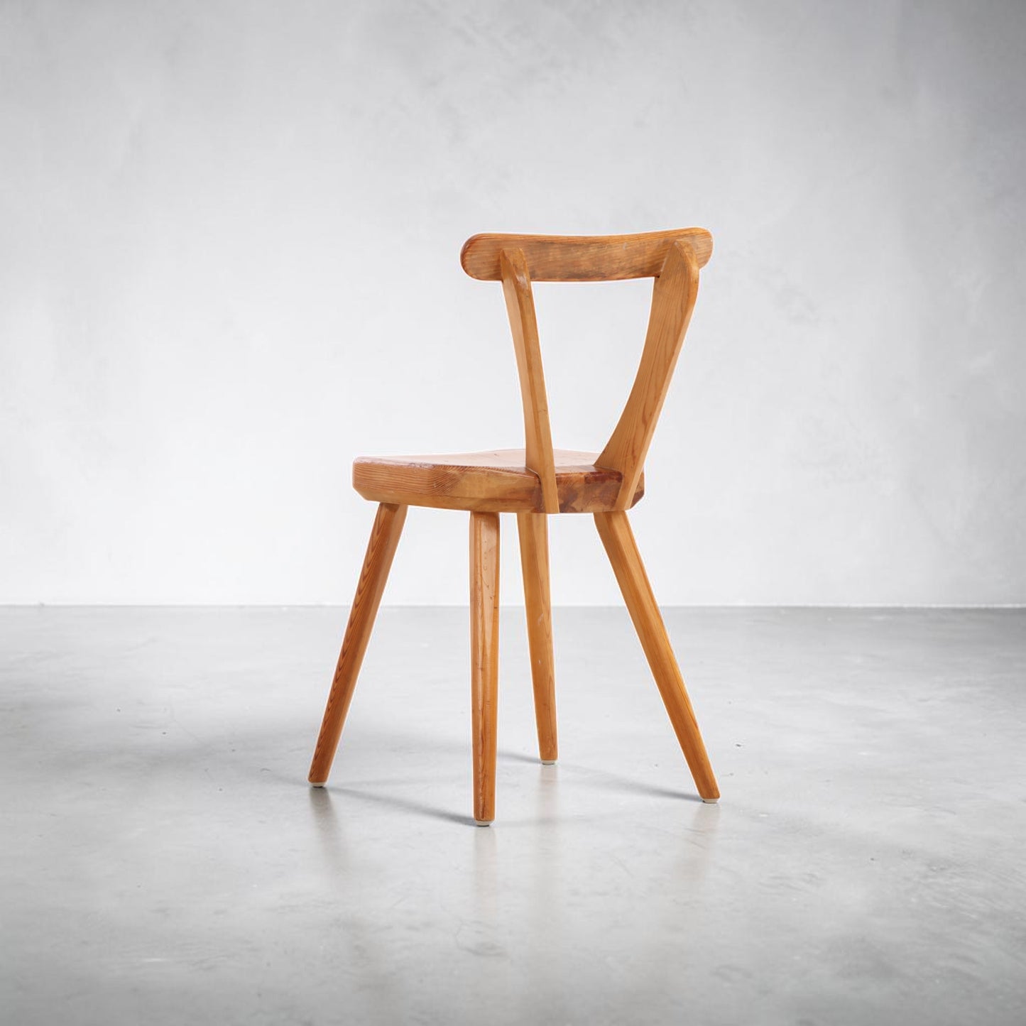 1940s Swedish Brutalist Pine Dining Chairs, Set of 4