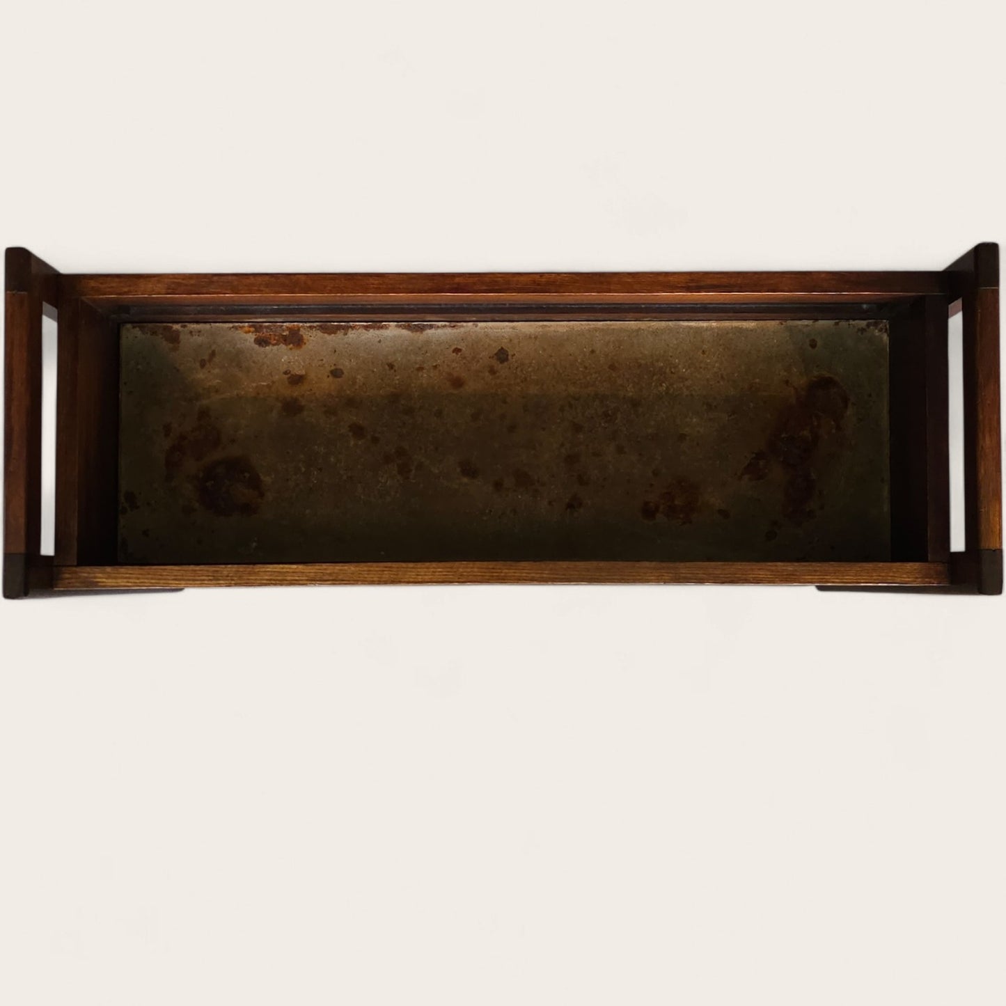 1960s Swedish Teak Planter Stand with Metal Tray