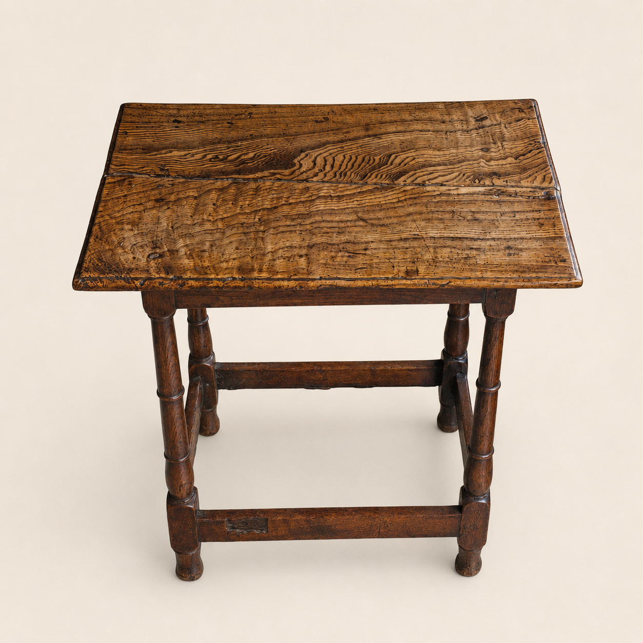 Late 17th–Early 18th Century English Oak Tavern Table with Single-Plank Top