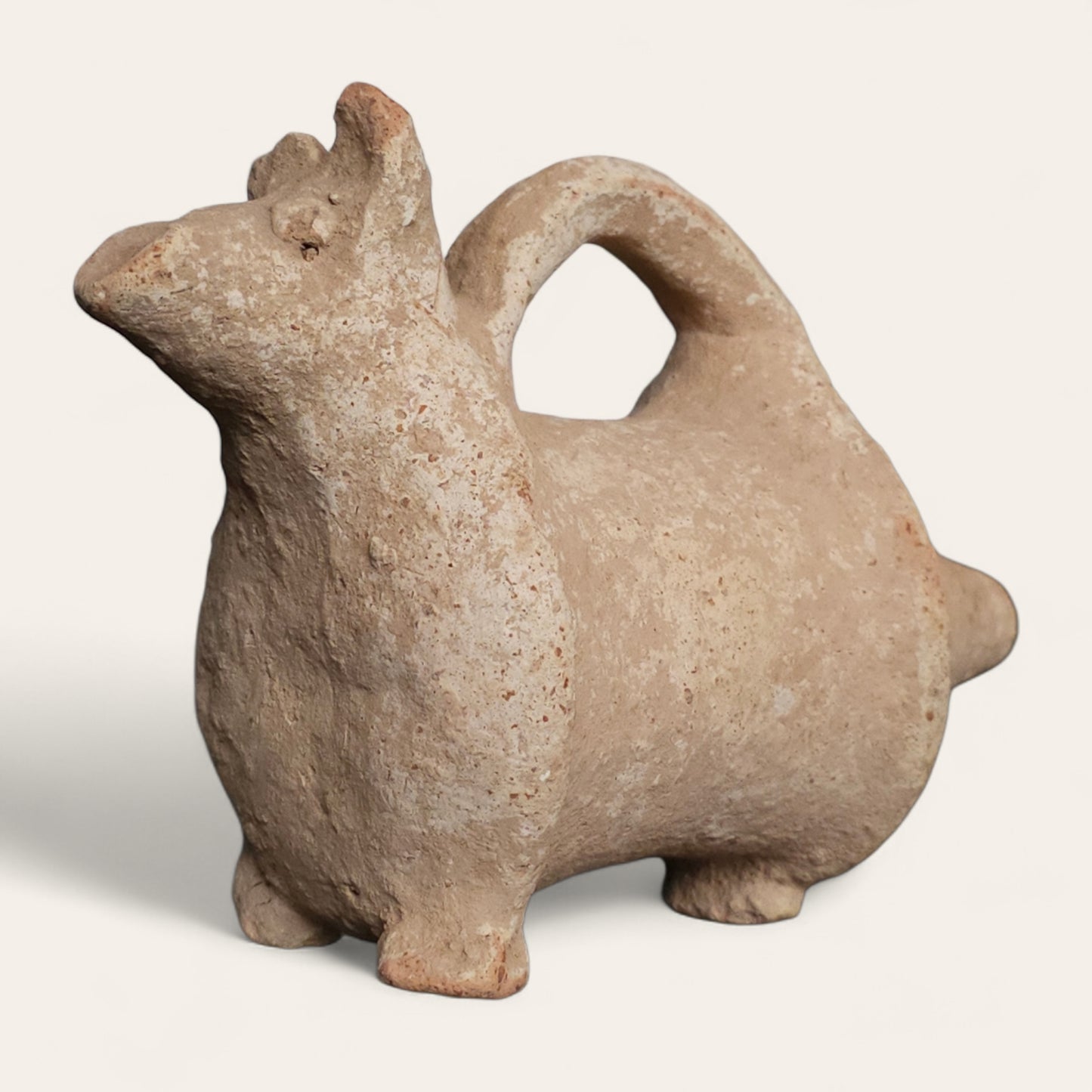 Ancient South Asiatic Cow-Form Pottery Drinking Vessel