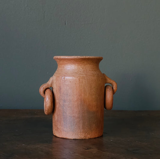 Vintage Clay Jug with 2 Handles