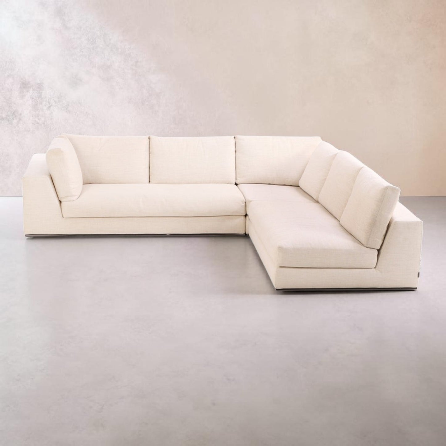 Minotti Hamilton 3-Piece Sectional on Chrome Base