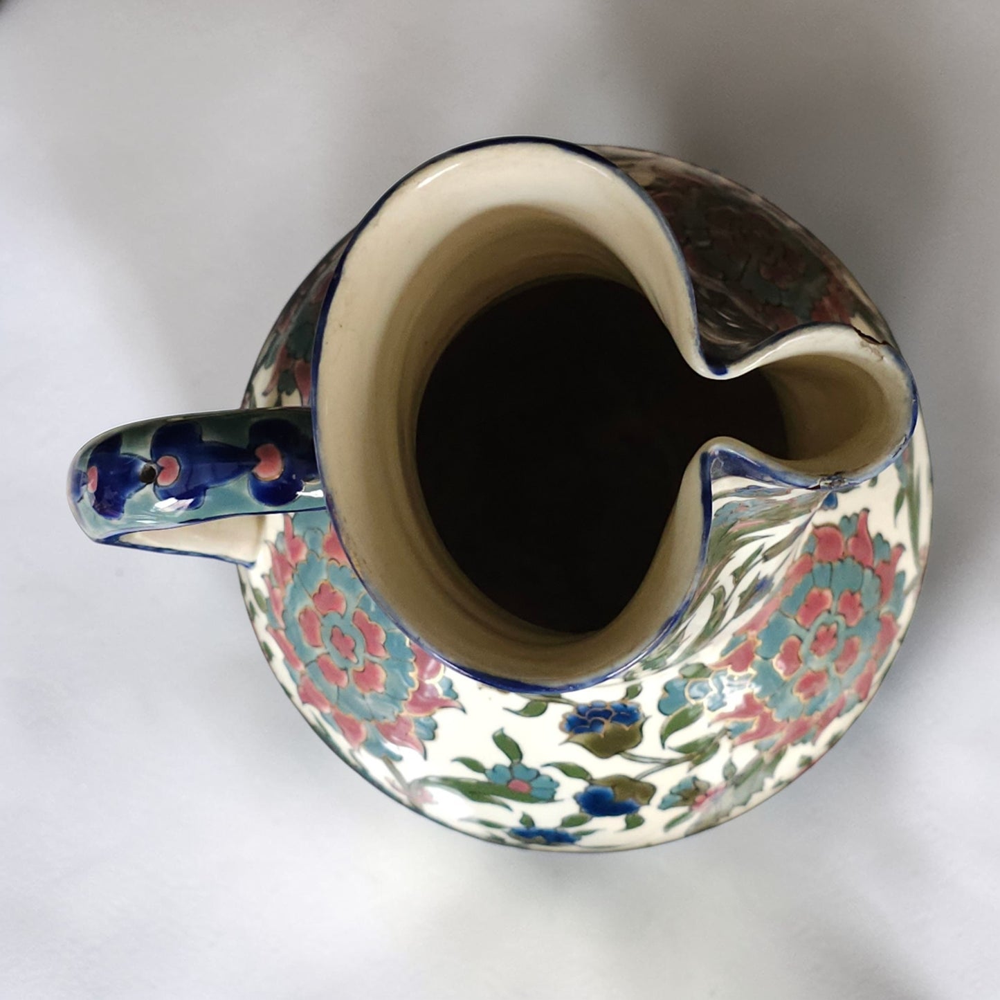 Zsolnay Pécs Hungarian Ceramic Pitcher in Ottoman Revival Style