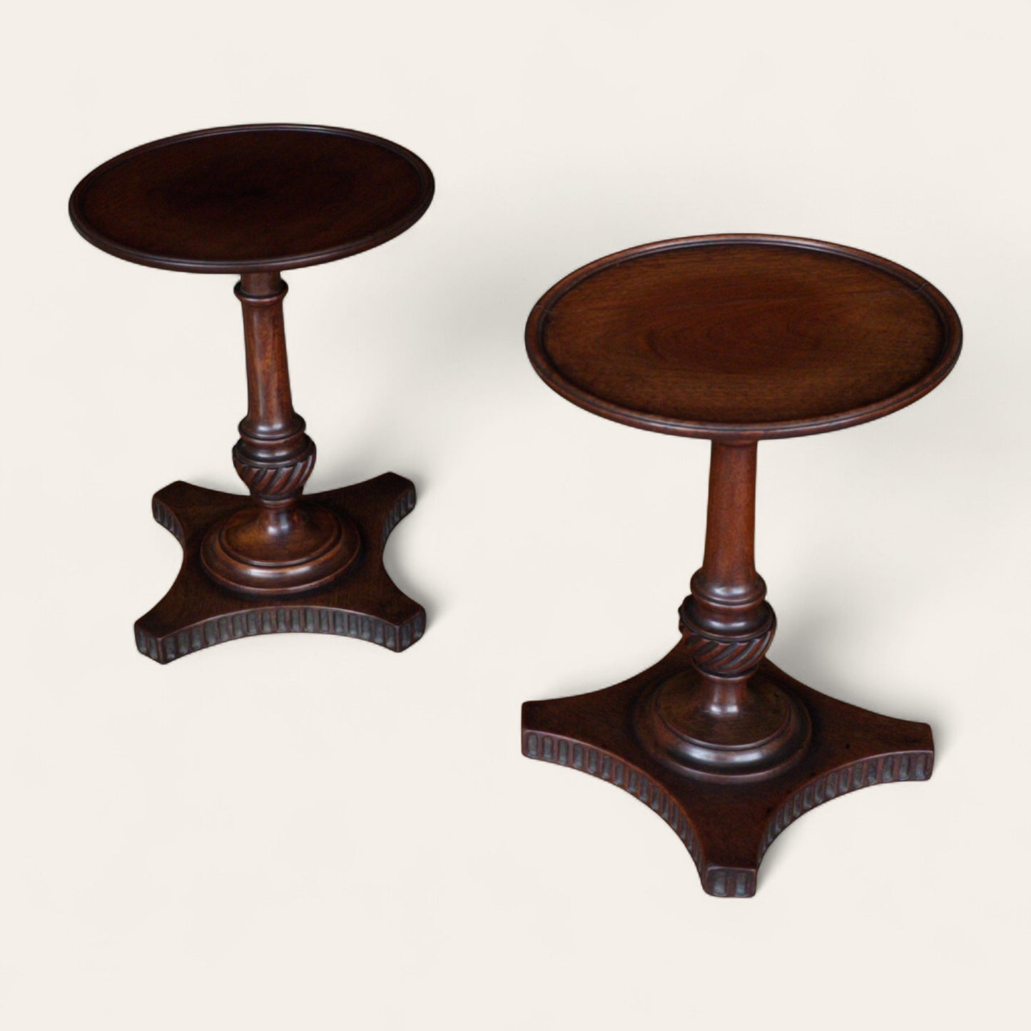 Near Pair of 19th C Mahogany Table-Top Stands