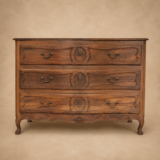 19th Century French Provincial Oak Commode