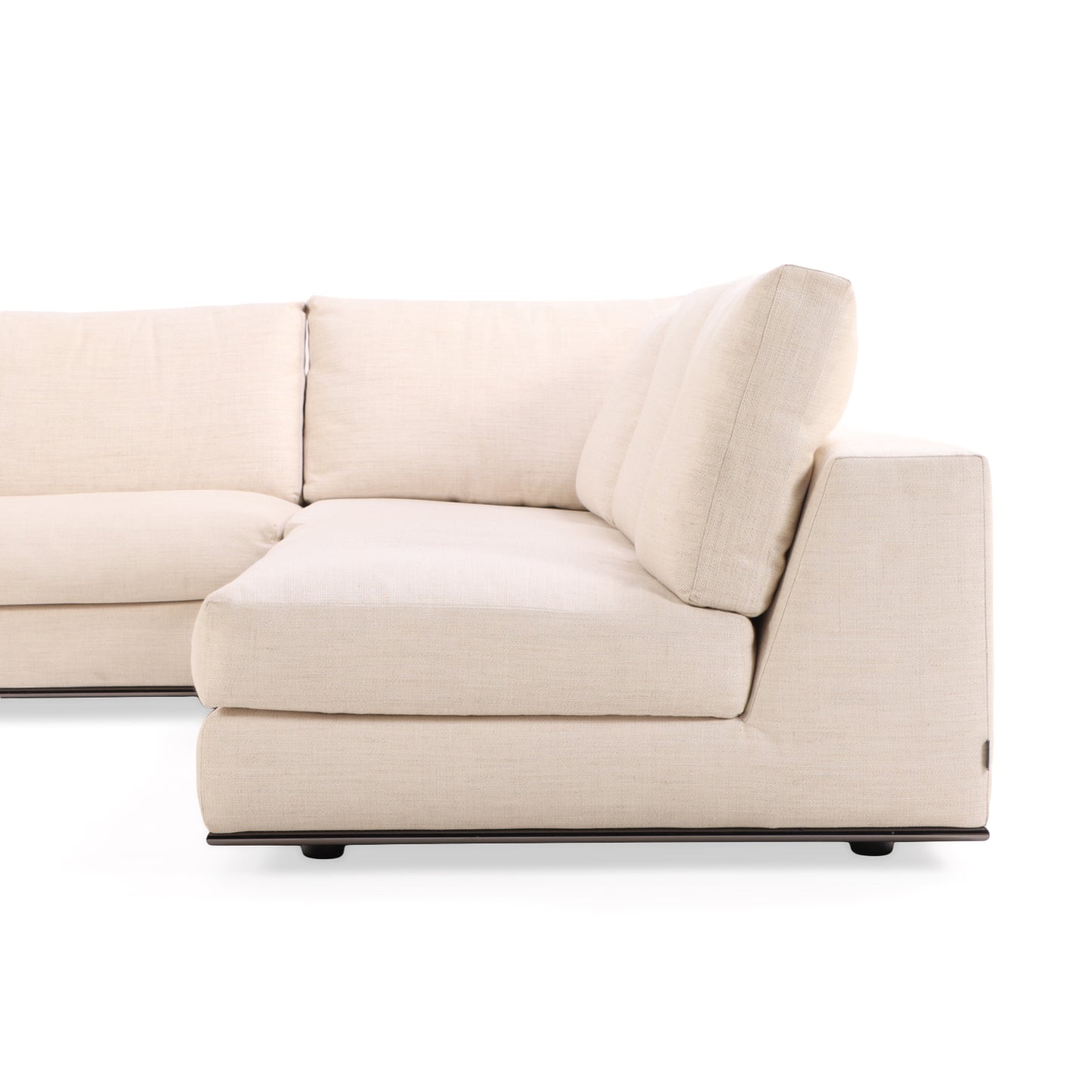Minotti Hamilton 3-Piece Sectional on Chrome Base