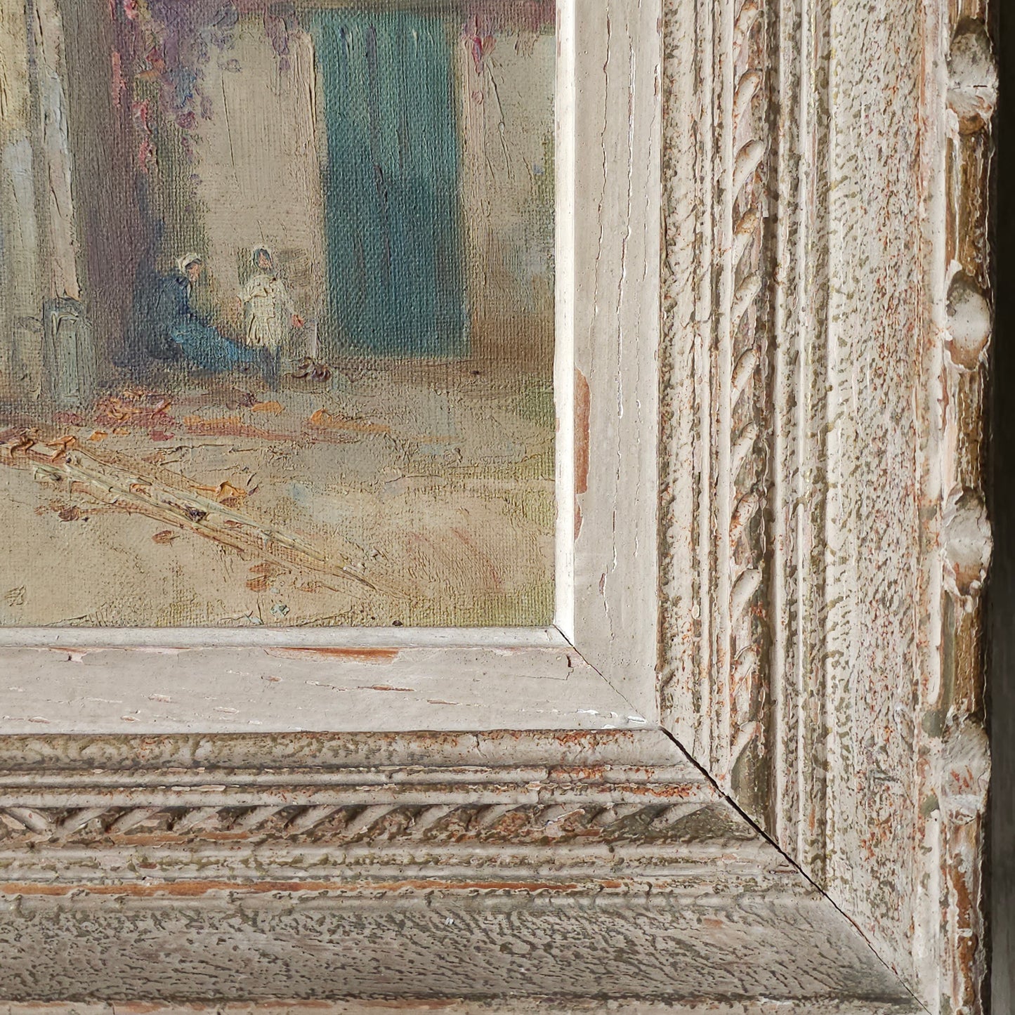 European School - Village Gate – Oil on Canvas, Framed