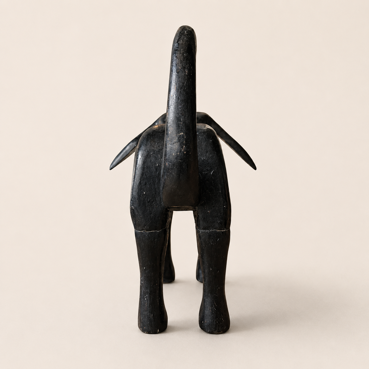 American Folk Art Carved Wooden Dog “Hardy” by Joby Baker