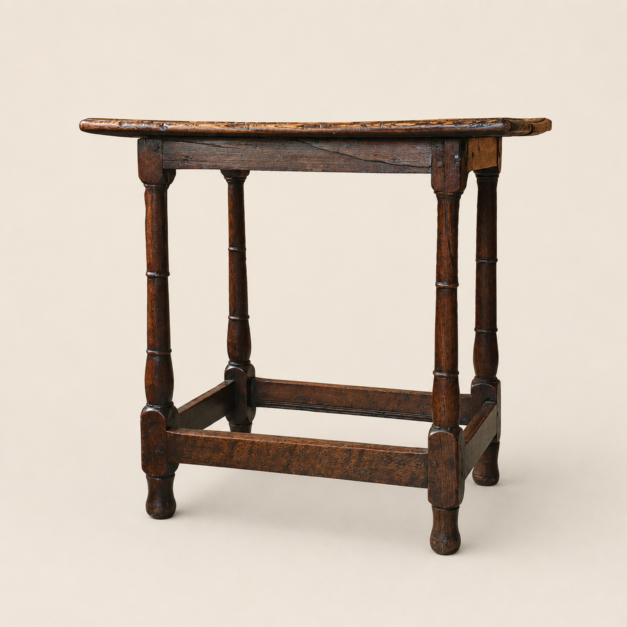 Late 17th–Early 18th Century English Oak Tavern Table with Single-Plank Top