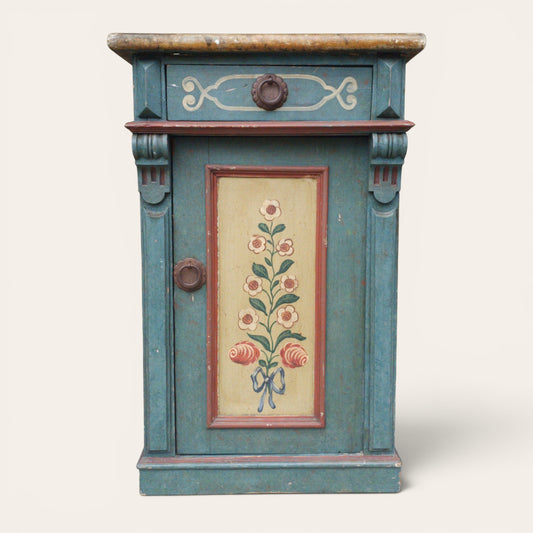 Late 19th to Early 20th Century European Folk-Painted Cabinet