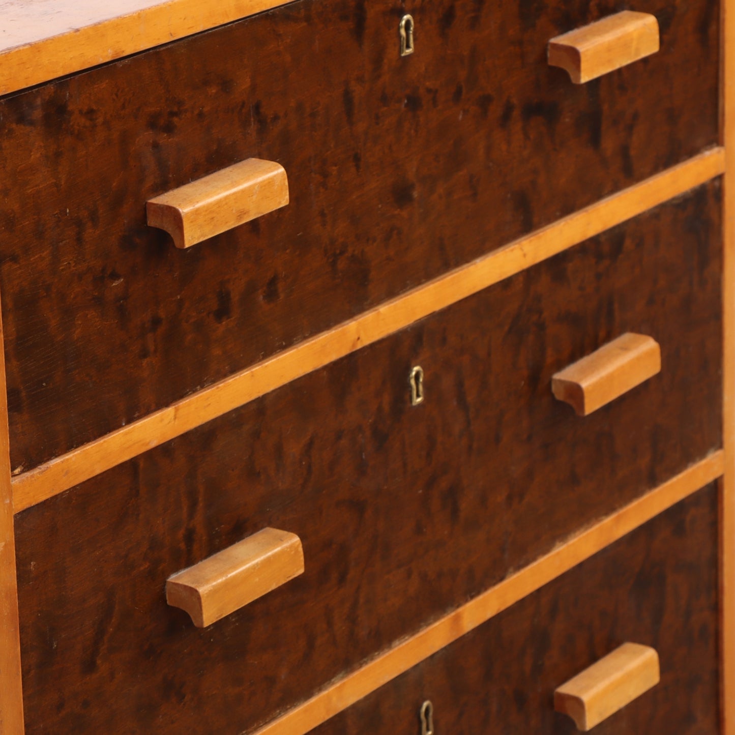Art Deco Swedish Birch Chest of Drawers, c. 1930s