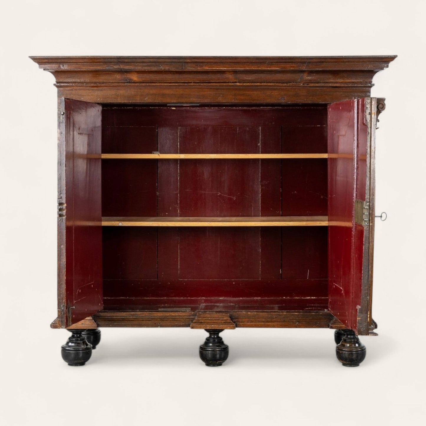 Monumental 17th Century Dutch Cabinet in Sculpted Oak