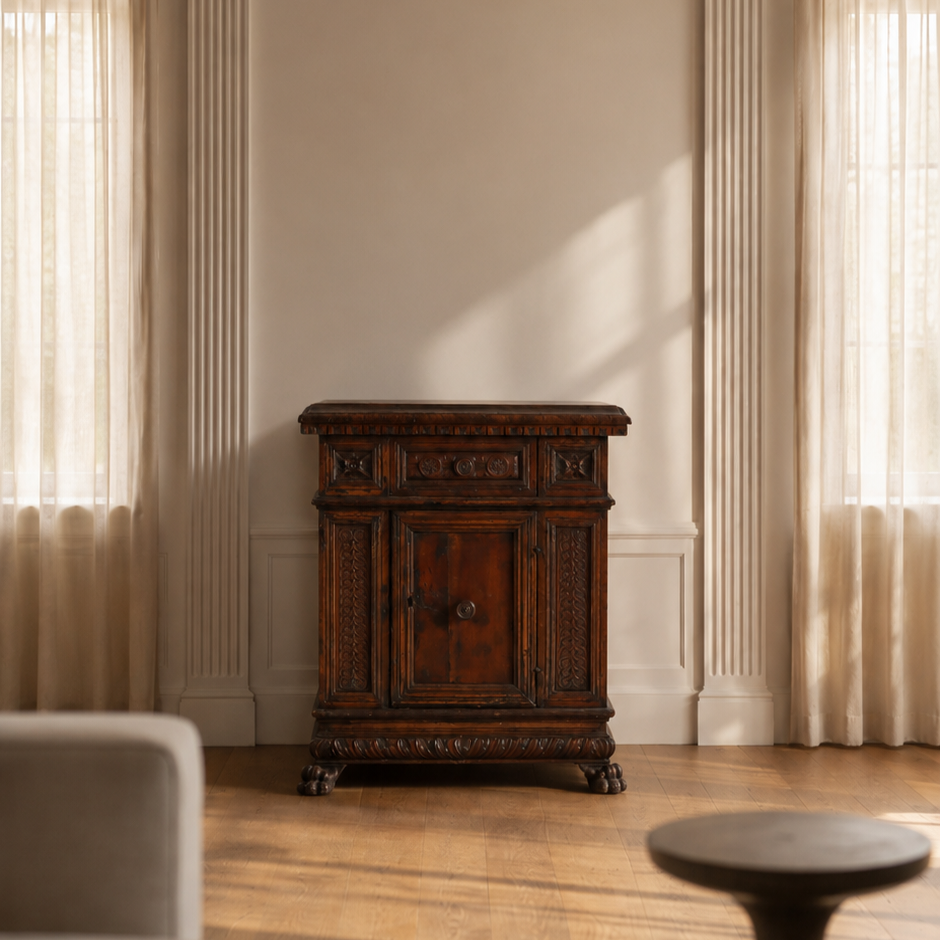 Italian Renaissance Style Cabinet, Likely 17th–18th Century with Earlier Elements