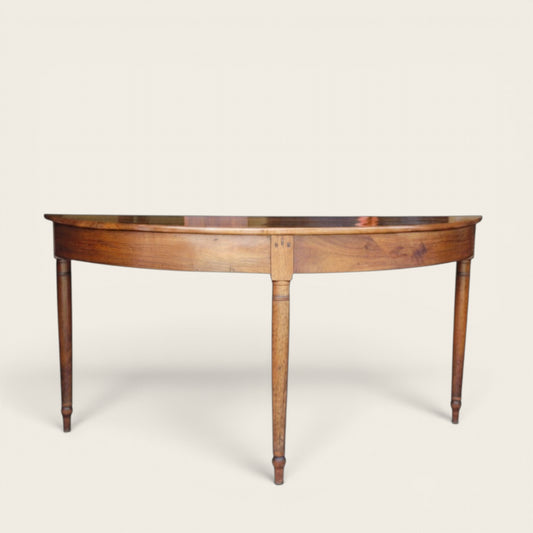 19th Century European Demi-Lune Console Table