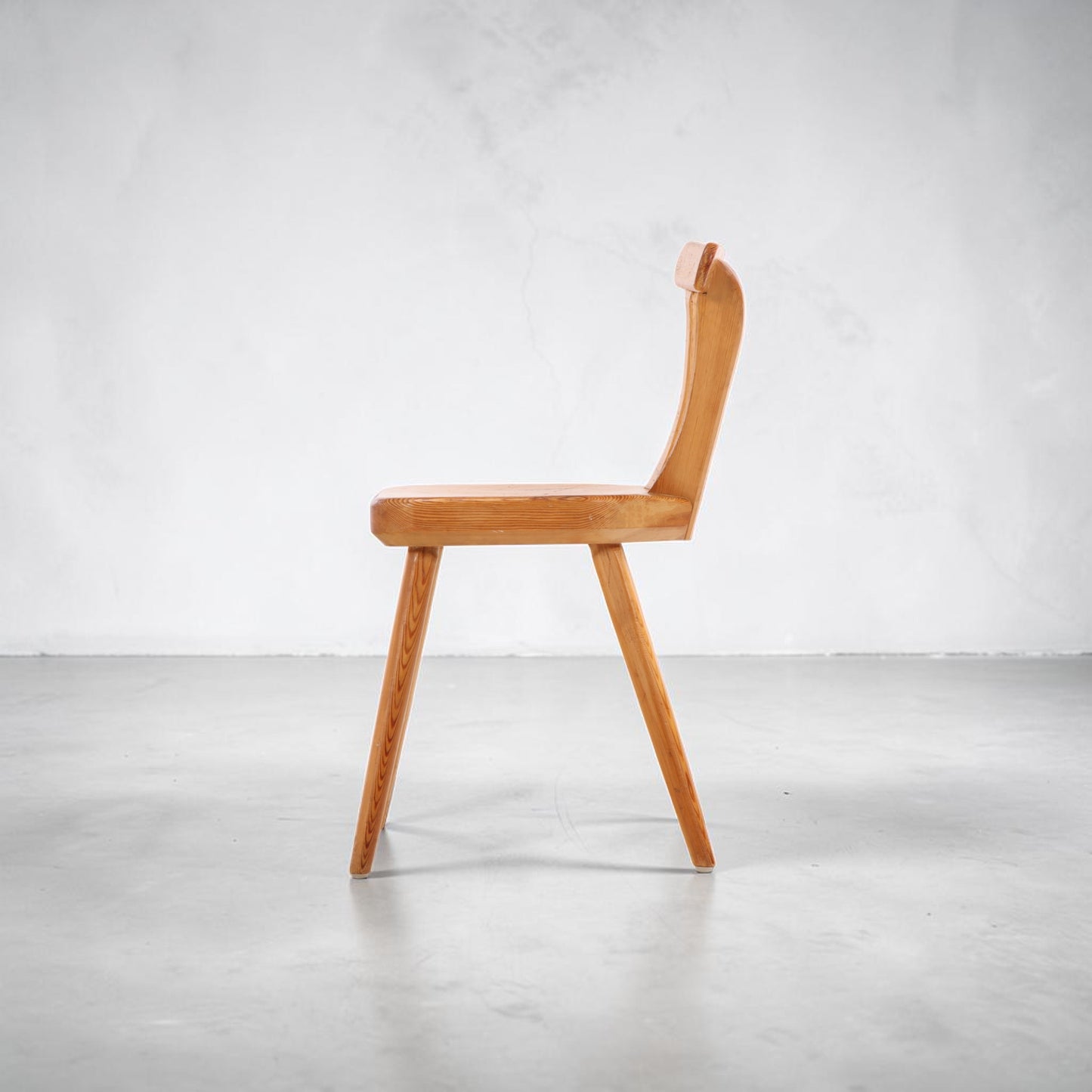 1940s Swedish Brutalist Pine Dining Chairs, Set of 4